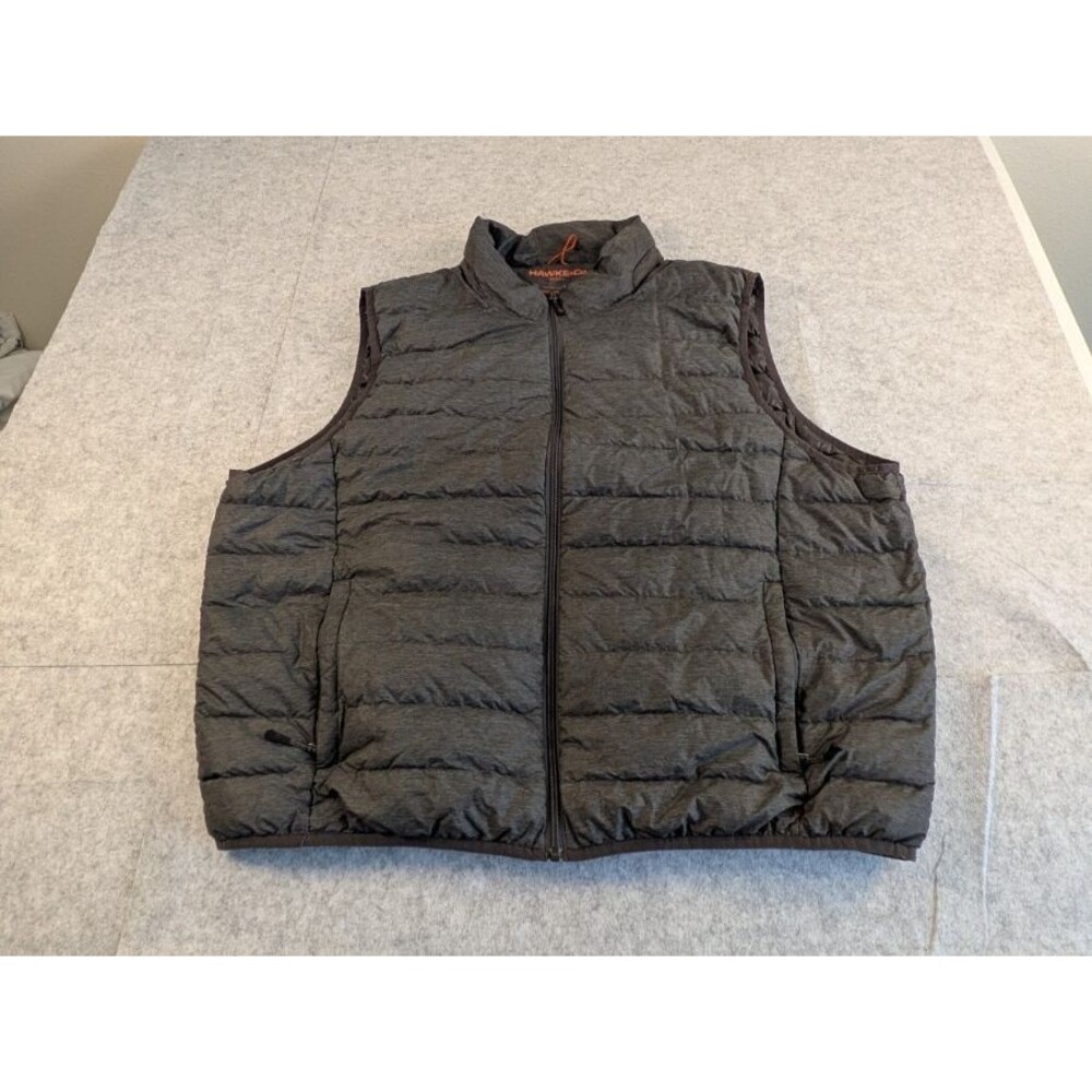 Hawke & Co. Sport Performance Puffer Vest Gray w/ Pockets Womens Size XXL 2XL